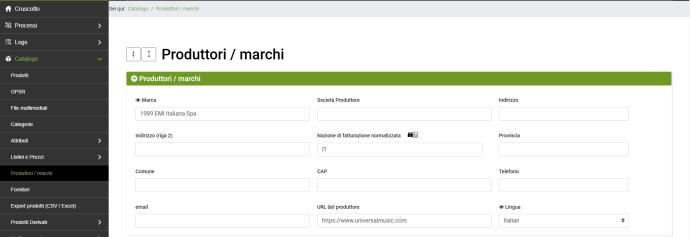 brand productor record