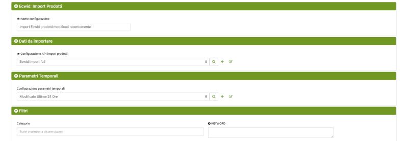 configurazione import ecwid