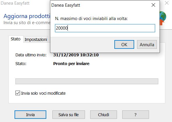 numero voci inviabili danea